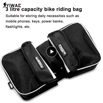 Устойчивая к царапинам велосипедная сумка на заднее сиденье, водонепроницаемые двусторонние сумки, устойчивые к светоотражающим полосам накладки, велосипедная сумка, велосипедное снаряжение.