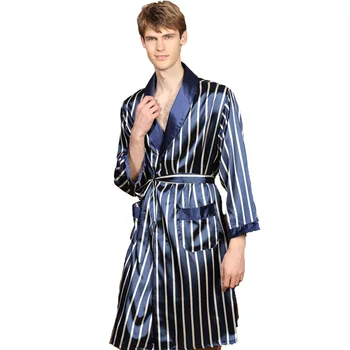 Роскошное мужское шелковое атласное кимоно, халат 5XL, пижамы с длинным рукавом, халат, атласная ночная рубашка большого размера, Летняя домашняя одежда, Домашняя одежда
